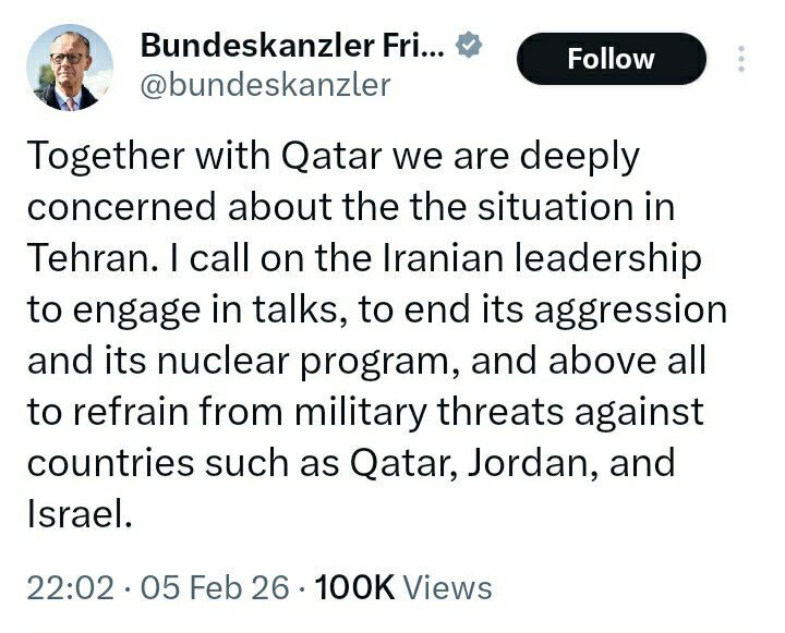 ادعای مرتس درباره تهران پس از دیدار با امیر قطر