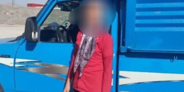 توقیف وانت نیسان با رانندگی دختر ۱۱ ساله
